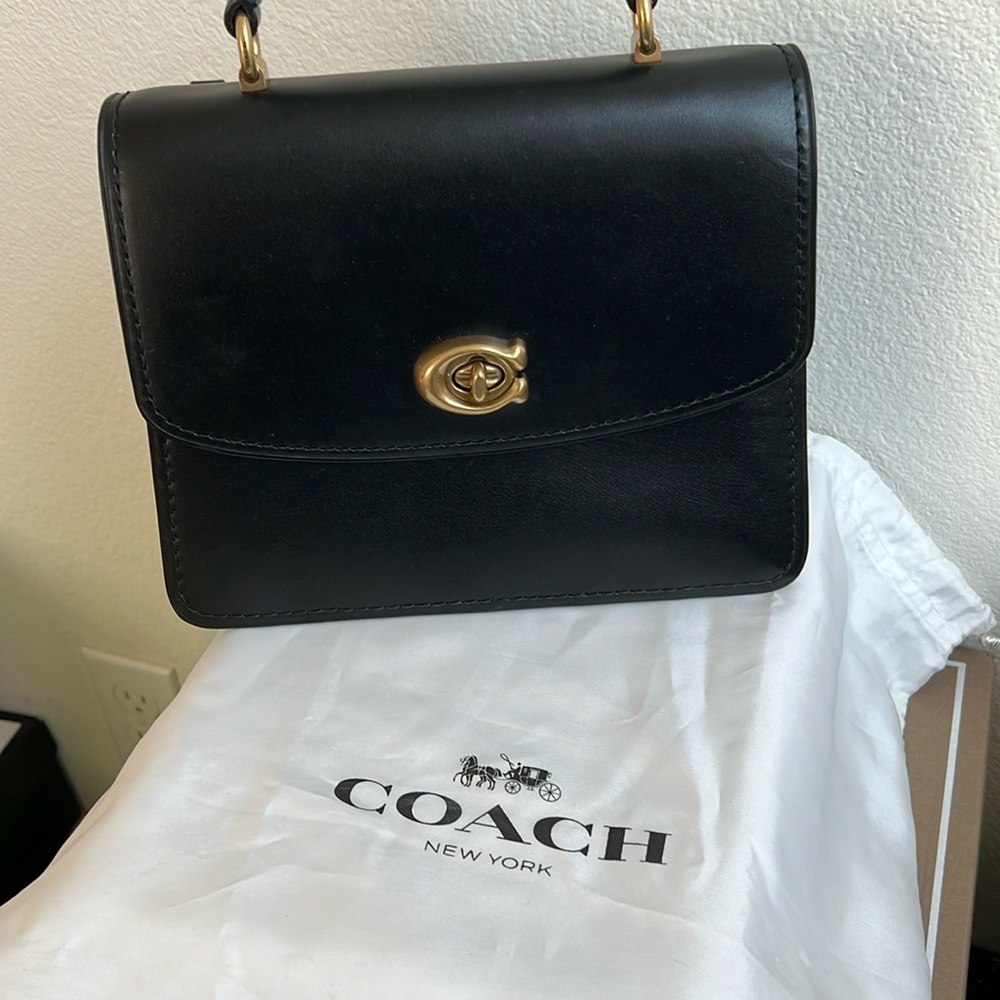 Coach black handbag, excellent condition with dust bag